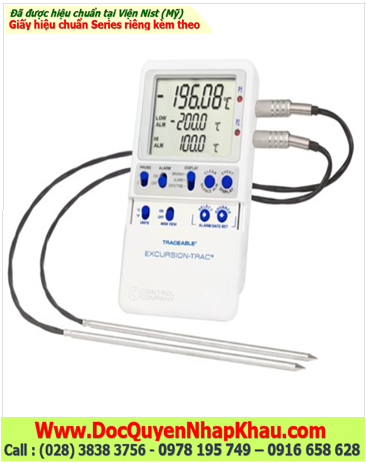 Nhiệt kế 6457 Excursion-Trac™ Liquid Nitrogen Traceable® DataLogger Thermometer dải đo -200˚C đến 105˚C